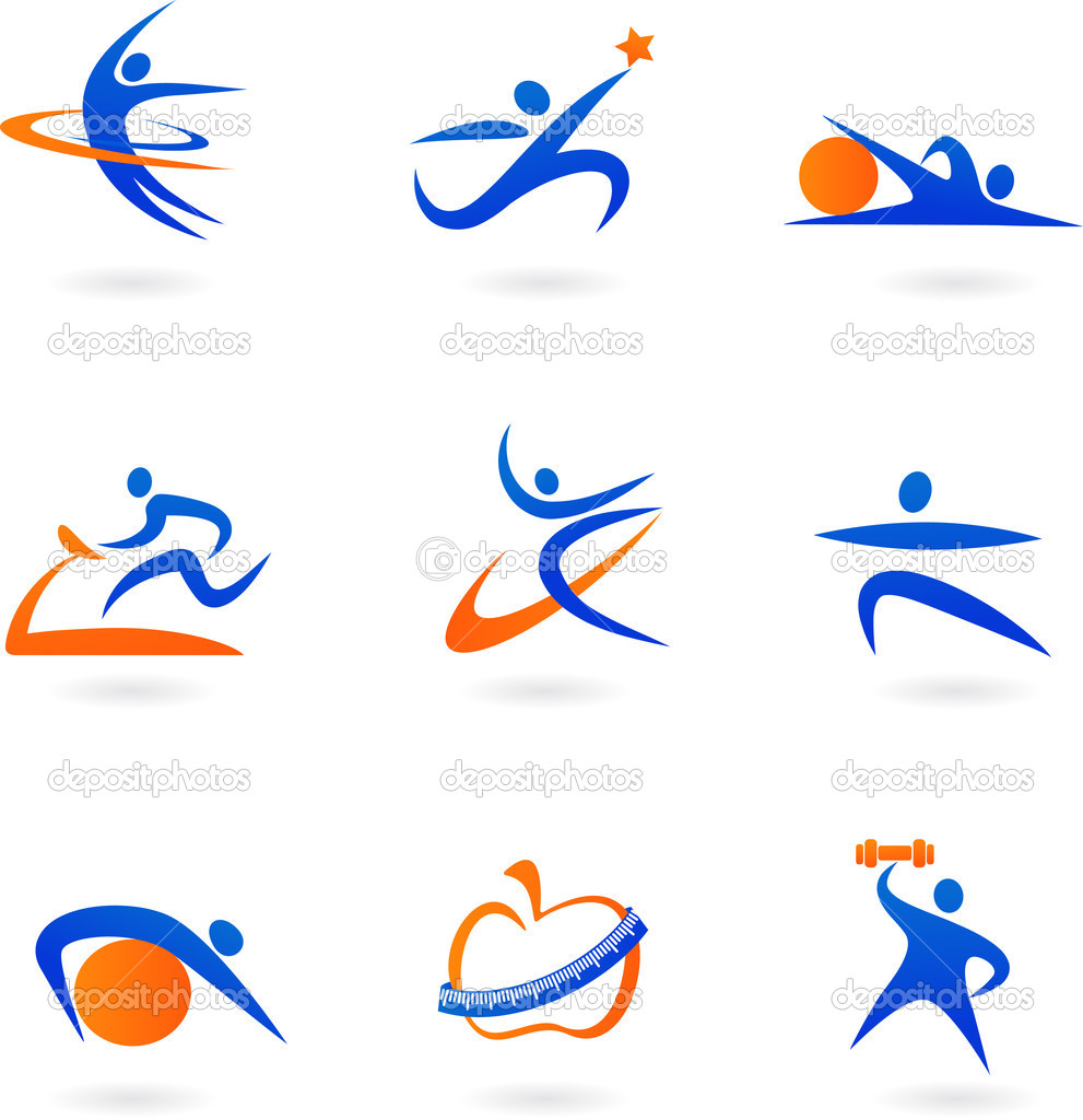 Collection of fitness icons
